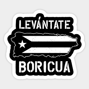 Ricky Renuncia Black Puerto Rican Flag Sticker
